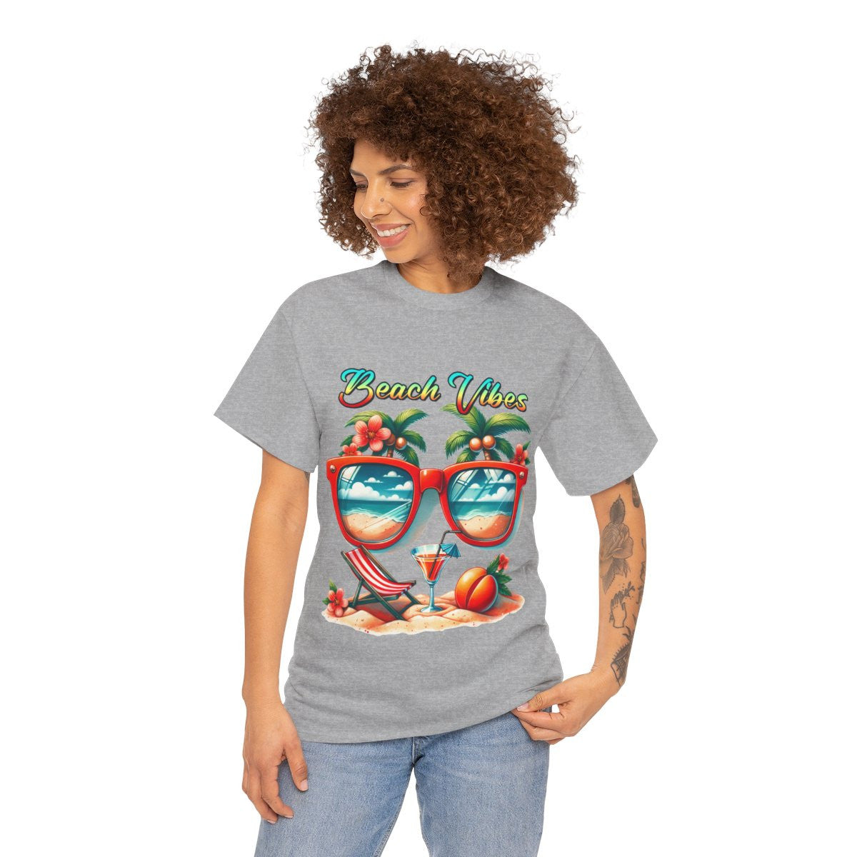 Tee shirt Unisex Beach vibes idée cadeau design été