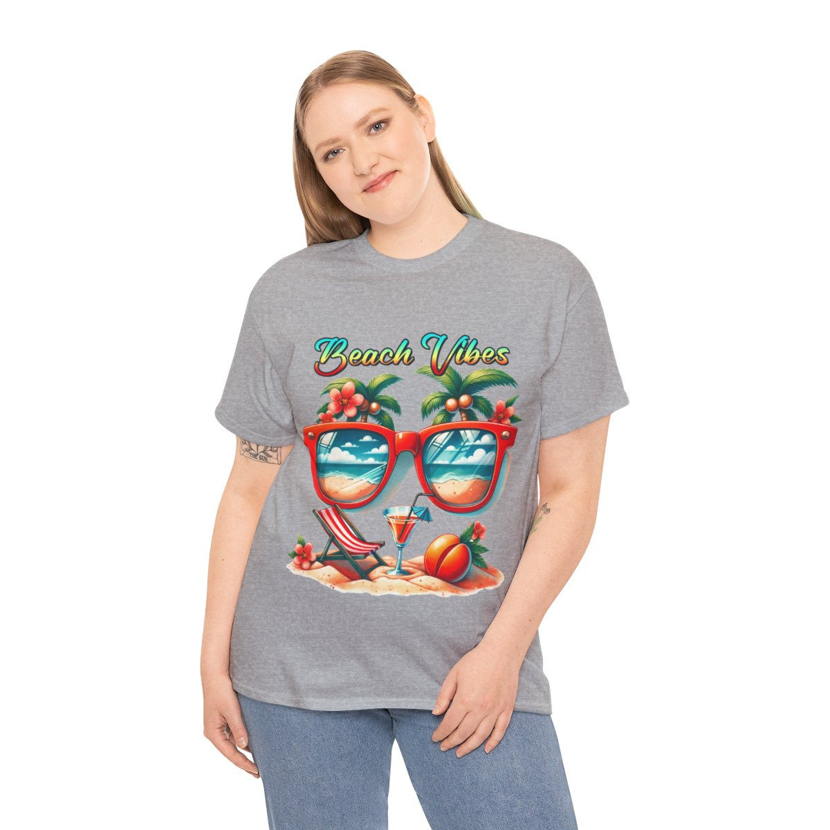 Tee shirt Unisex Beach vibes idée cadeau design été