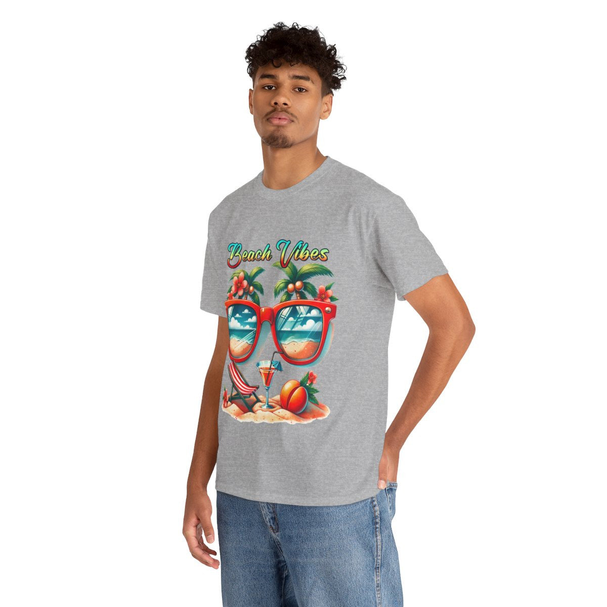 Tee shirt Unisex Beach vibes idée cadeau design été