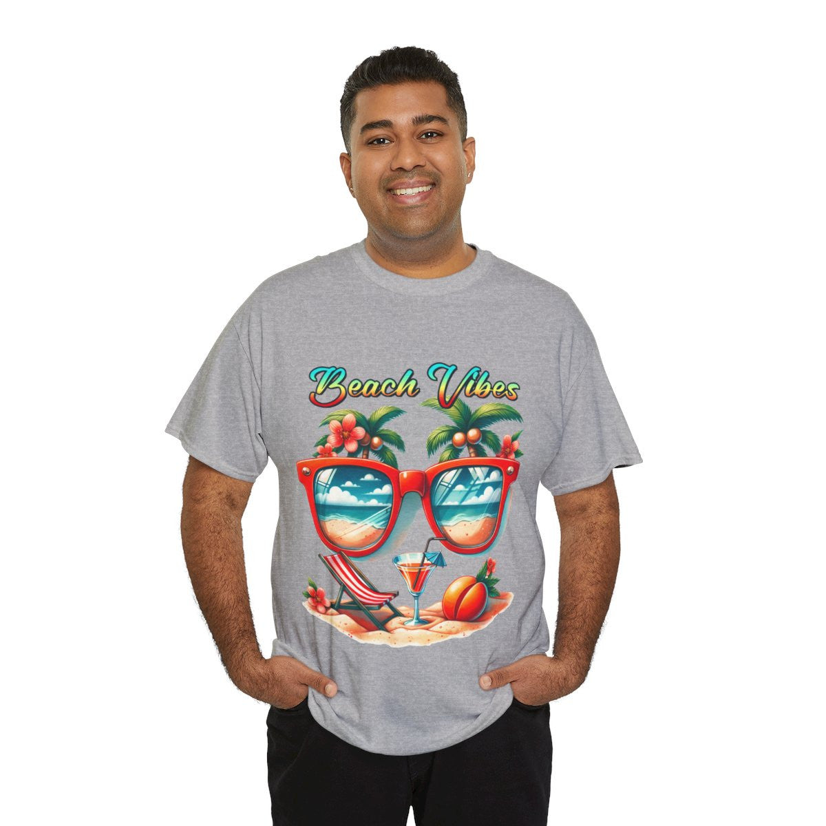Tee shirt Unisex Beach vibes idée cadeau design été
