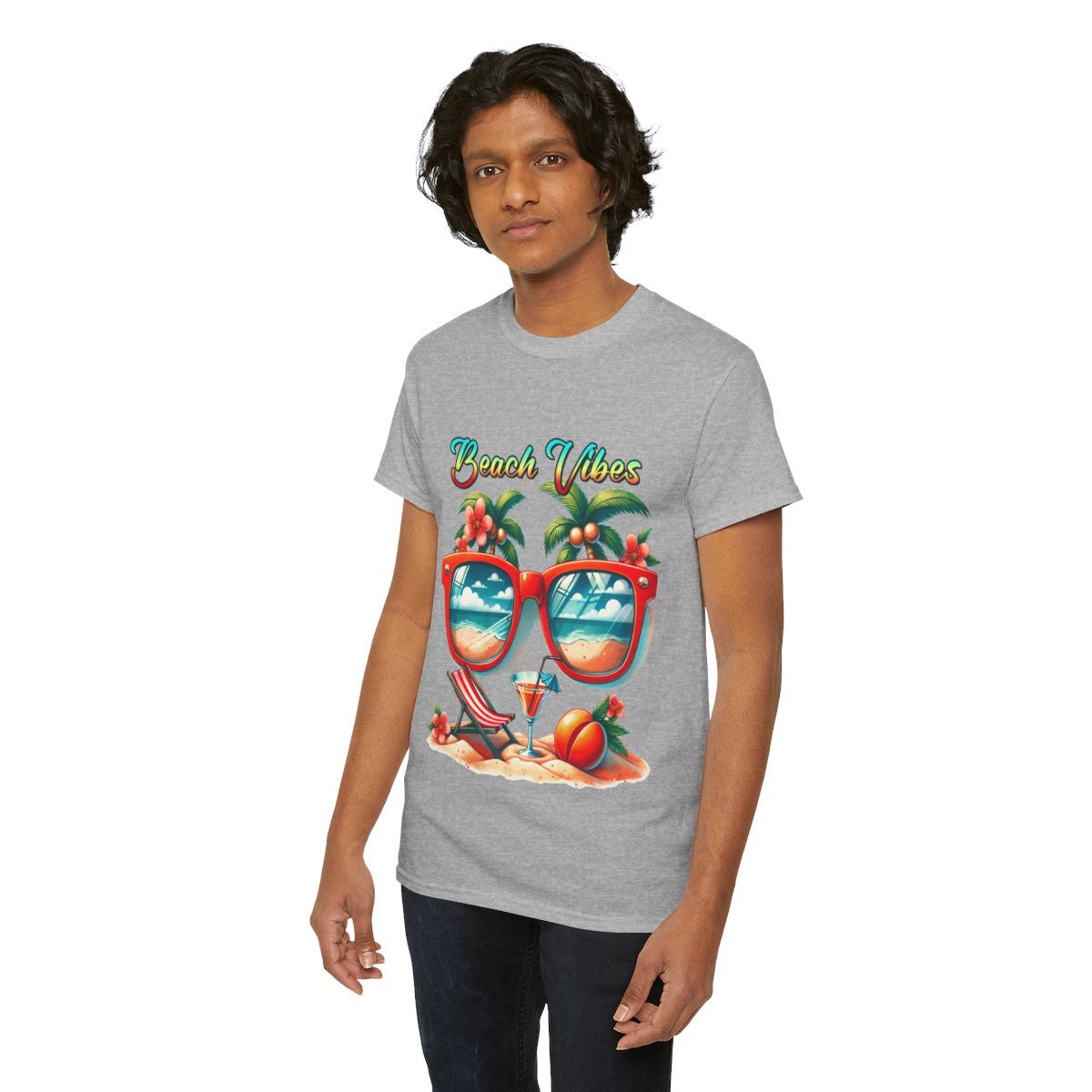 Tee shirt Unisex Beach vibes idée cadeau design été