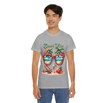 Tee shirt Unisex Beach vibes idée cadeau design été