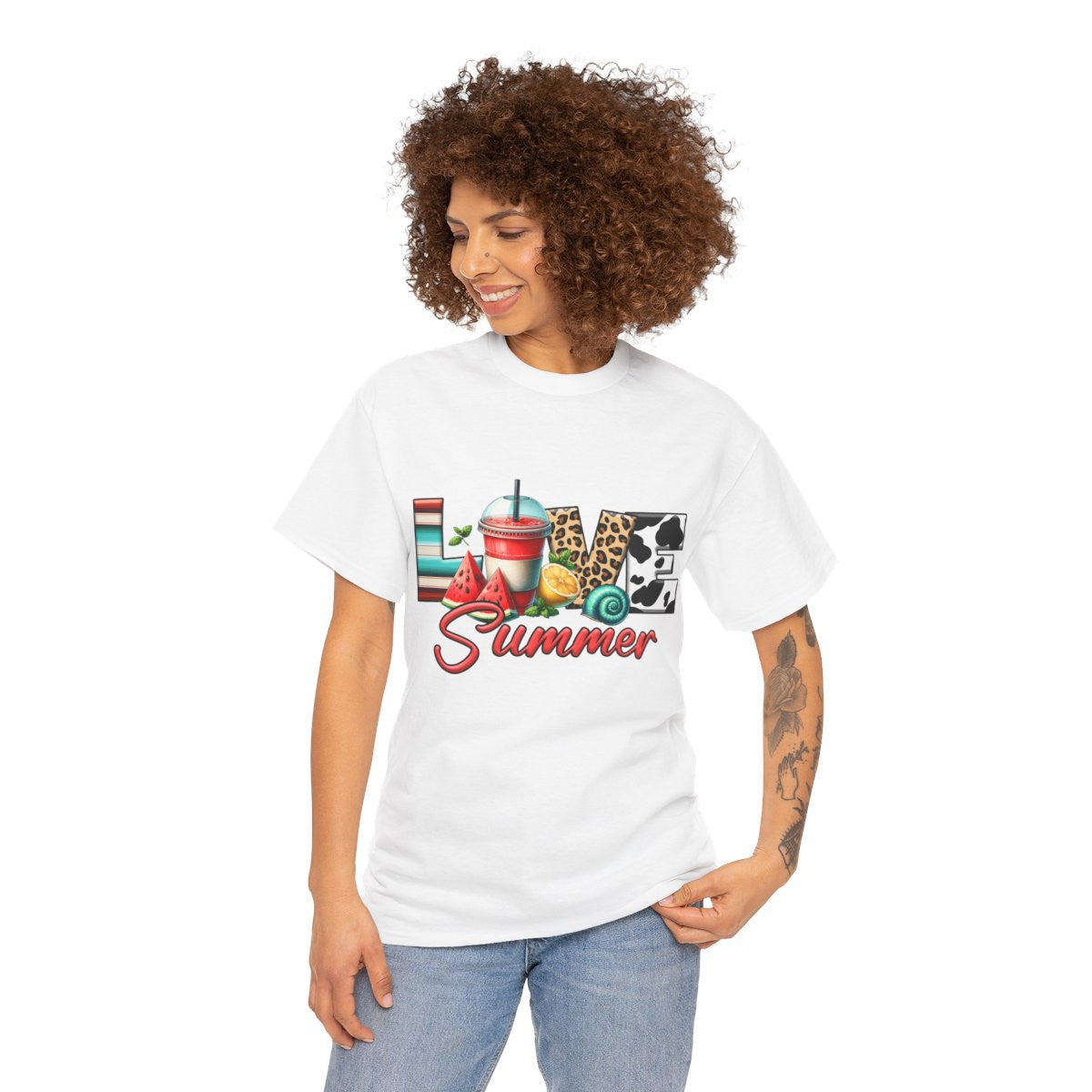 Tee shirt Unisex Love summer idée cadeau design été homme/femme