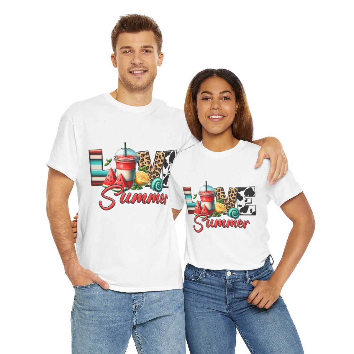 Tee shirt Unisex Love summer idée cadeau design été homme/femme