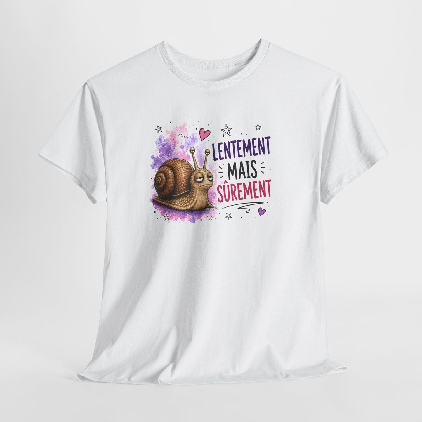 Tee-Shirt Humour Homme et Femme – Escargot Drôle Motivation Patience – Idée Cadeau Original Anniversaire