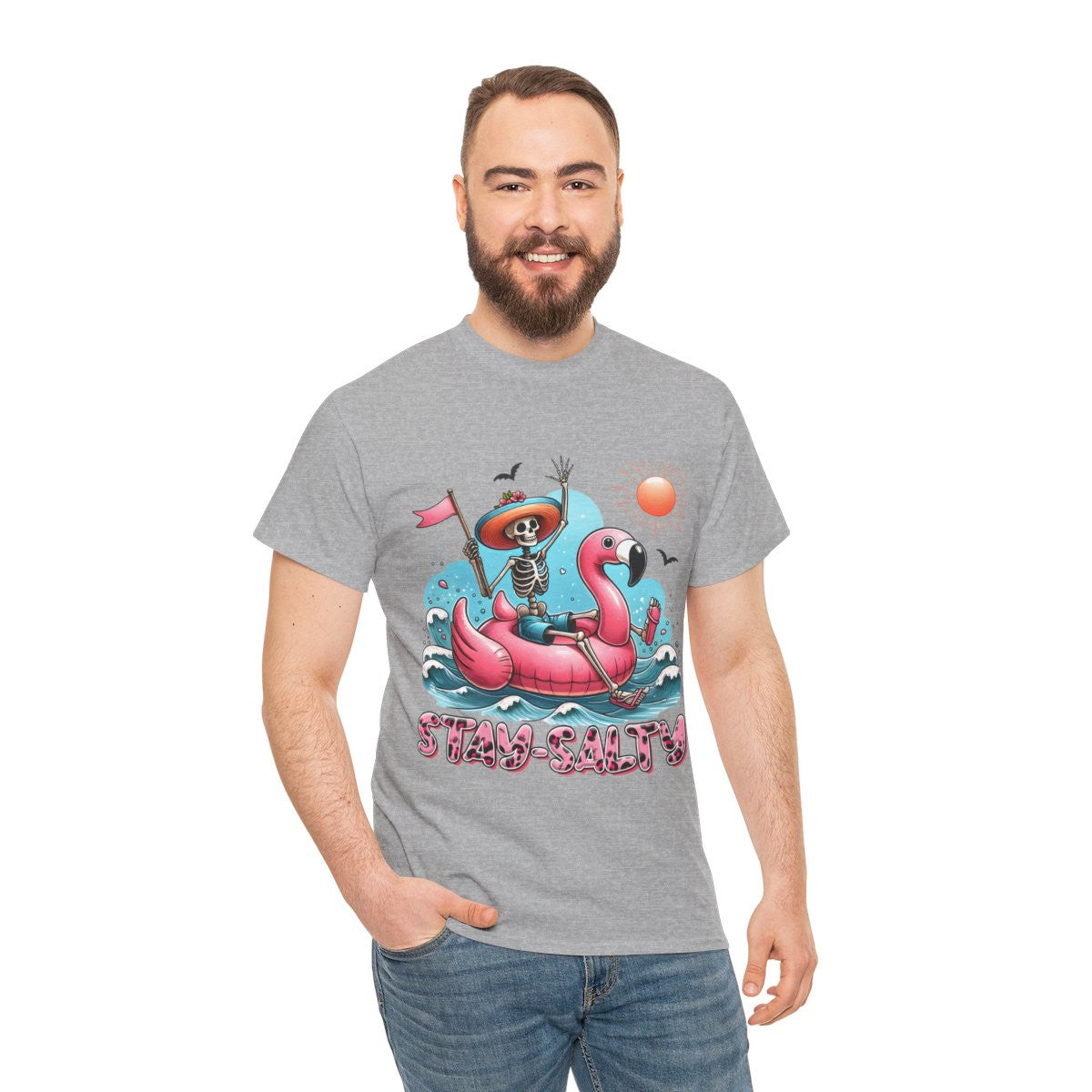 Tee shirt Unisex Stay salty idée cadeau design été homme femme
