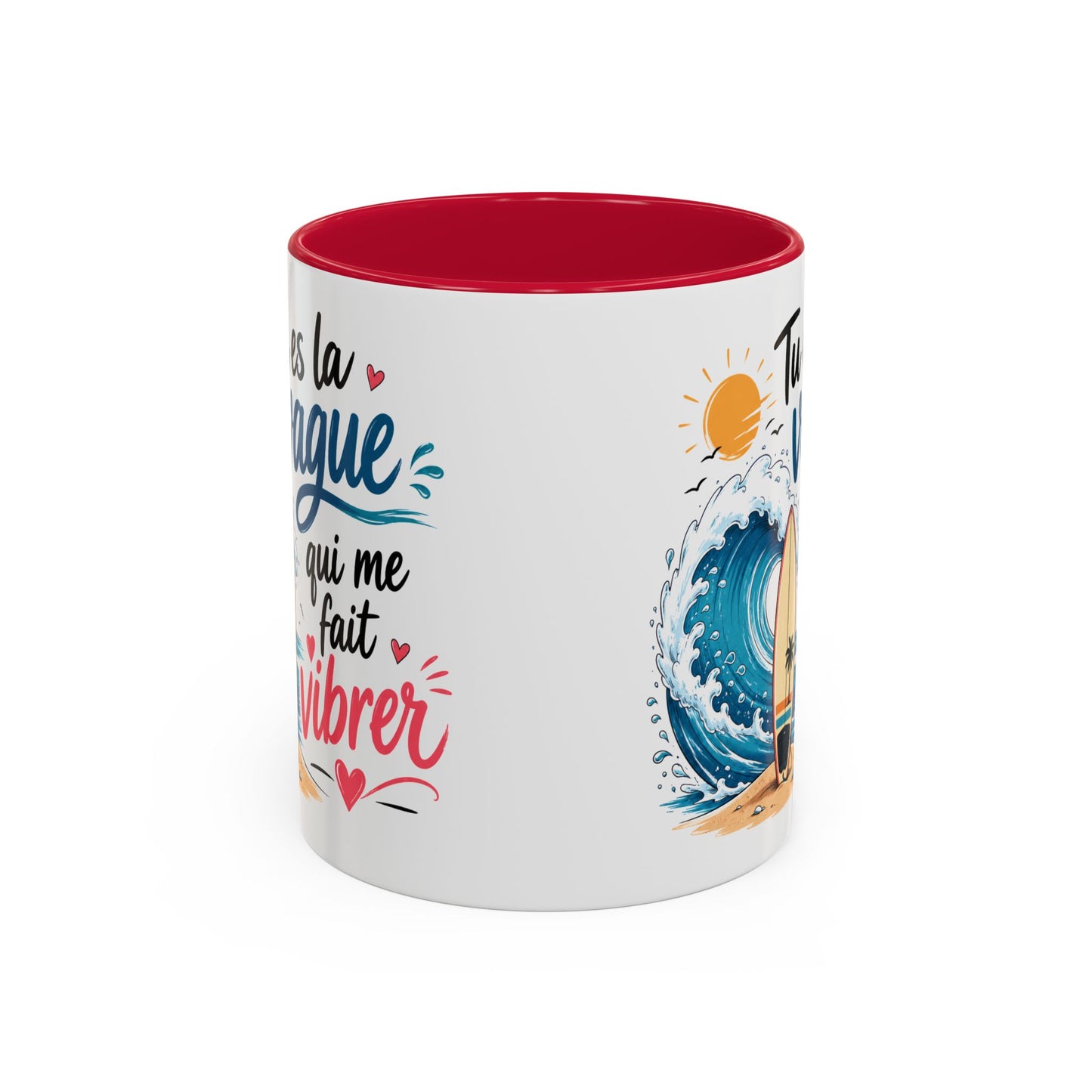 Tasse Tu Es La Vague Qui Me Fait Vibrer – Mug Surf Romantique – Cadeau Amour Couple Surfeur 325ml