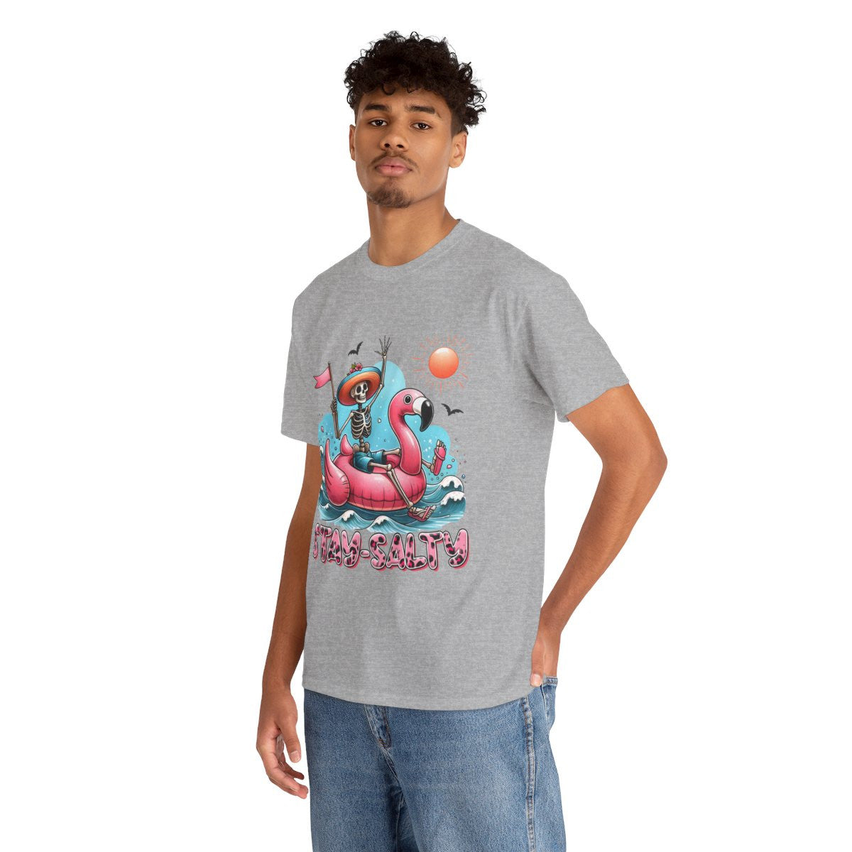 Tee shirt Unisex Stay salty idée cadeau design été homme femme