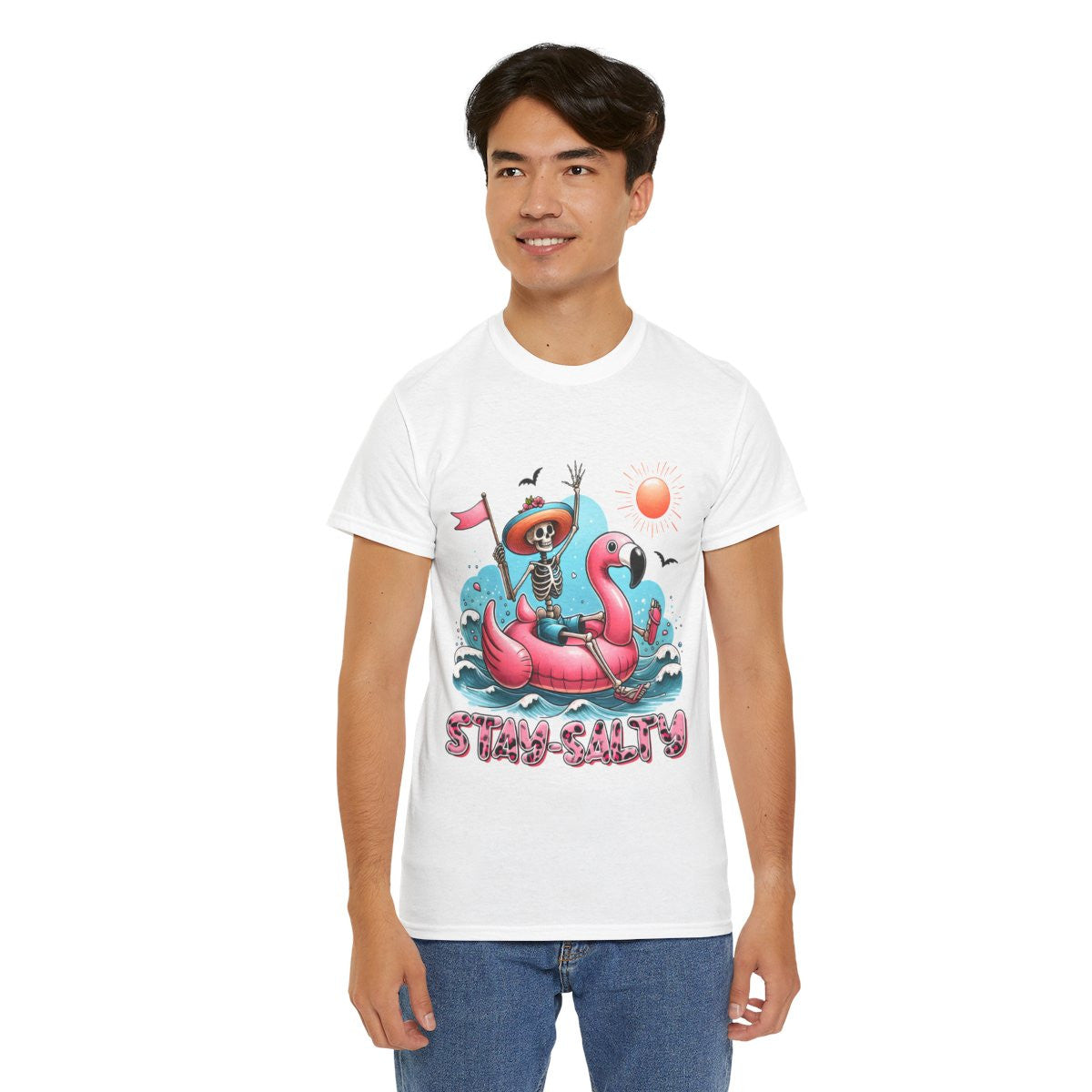 Tee shirt Unisex Stay salty idée cadeau design été homme femme