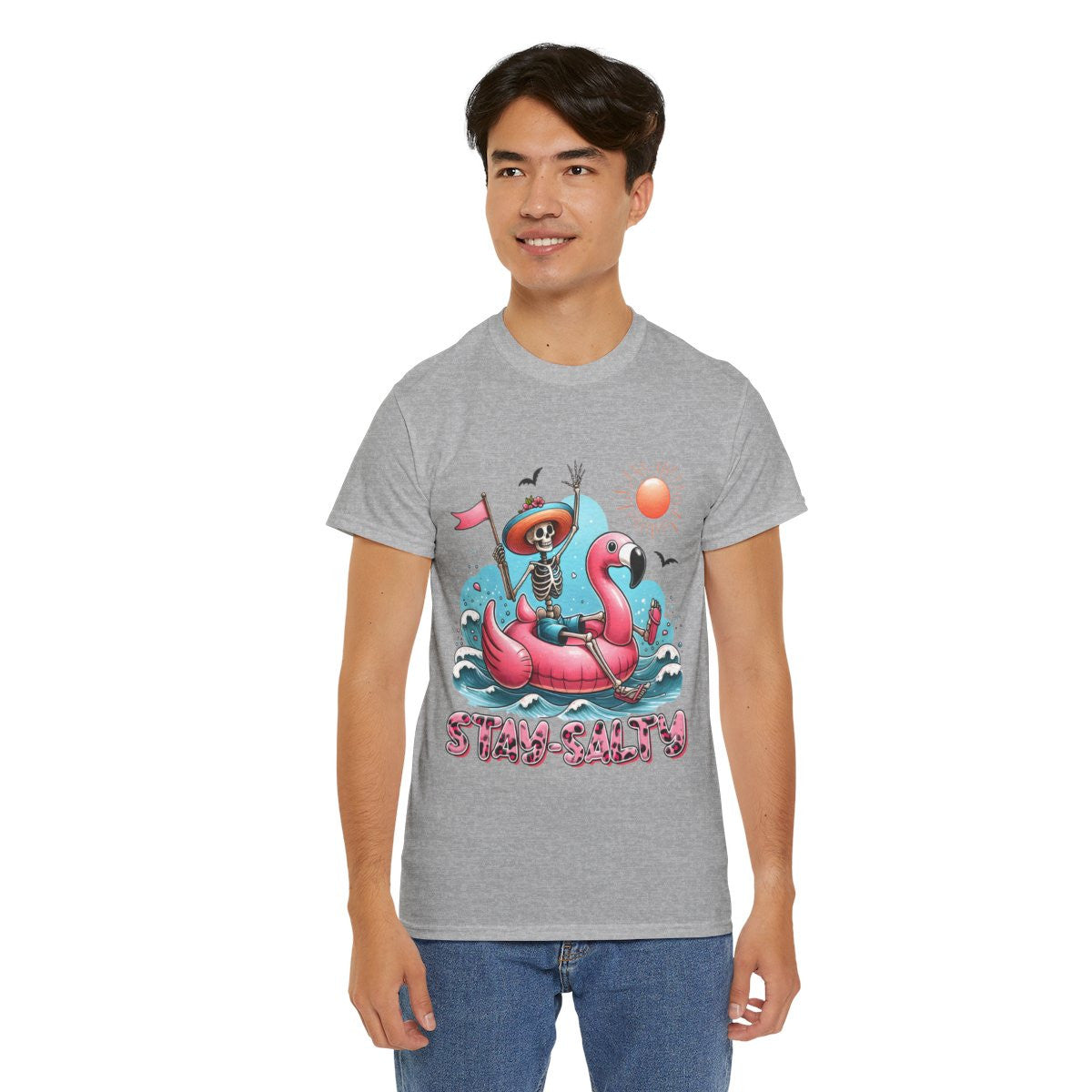 Tee shirt Unisex Stay salty idée cadeau design été homme femme
