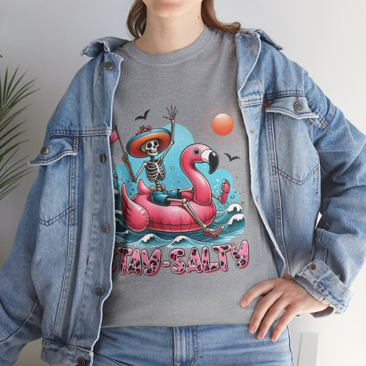 Tee shirt Unisex Stay salty idée cadeau design été homme femme