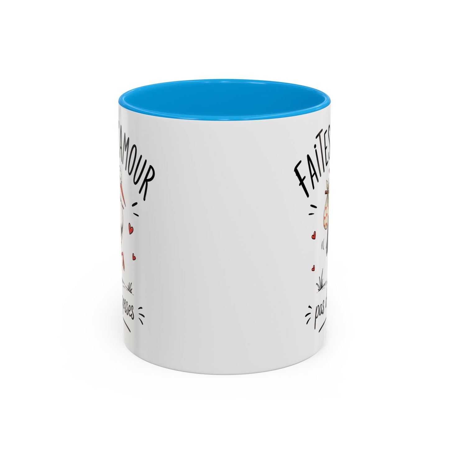 Tasse Faites L’Amour Pas Des Gosses – Mug Humour Cigogne et Bébé – Cadeau Drôle Adulte Homme Femme 325ml