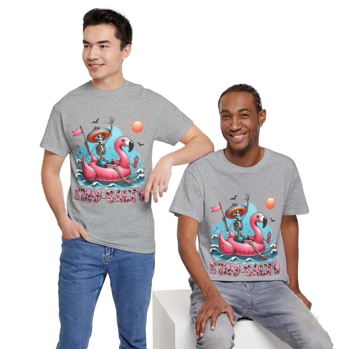 Tee shirt Unisex Stay salty idée cadeau design été homme femme
