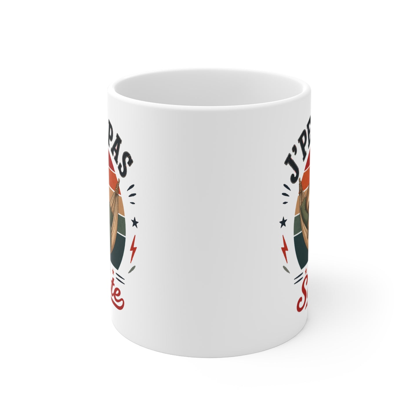 Tasse J’Peux Pas J’Ai Sieste – Mug Humour Paresseux Vintage – Cadeau Détente Homme Femme 325ml