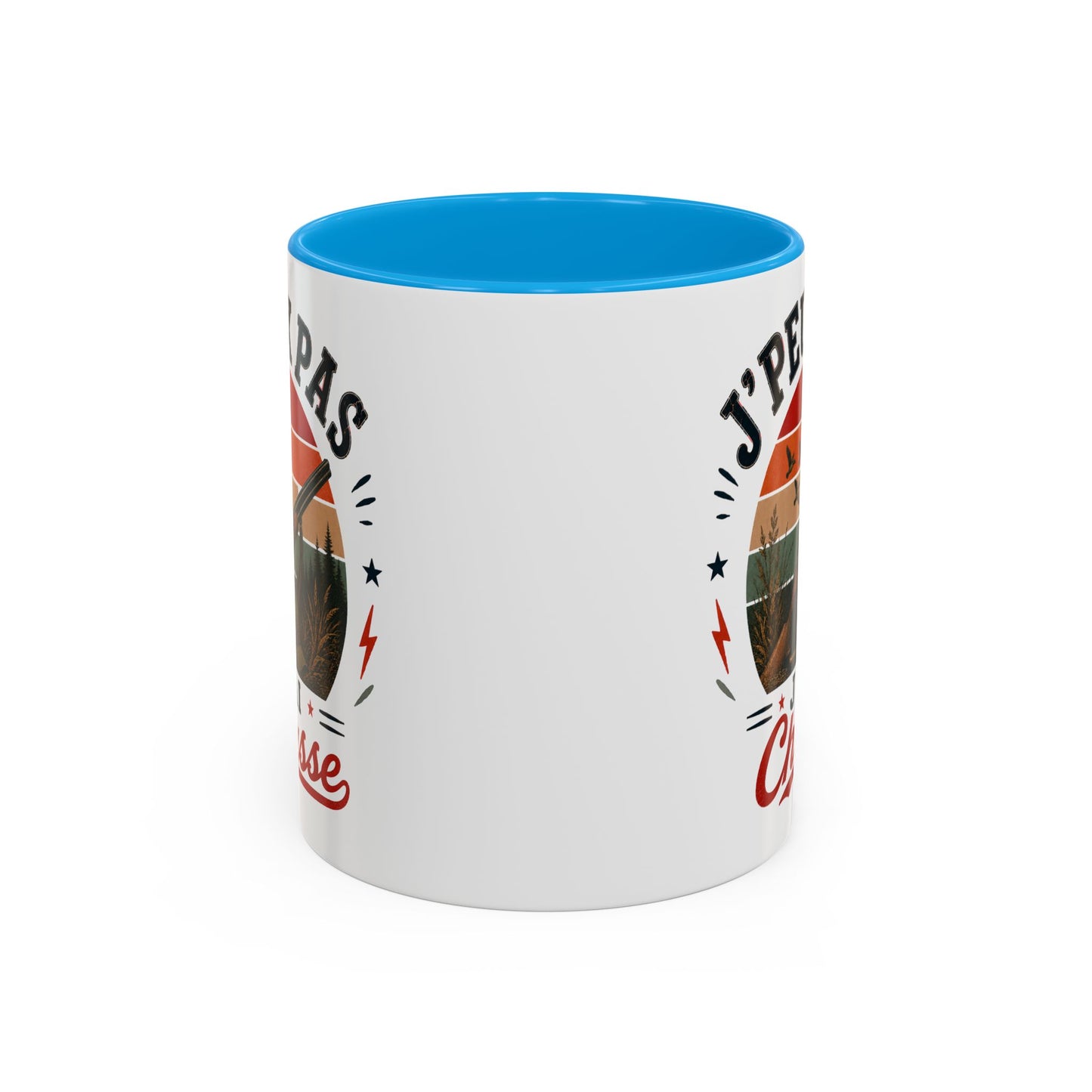 Tasse J’Peux Pas J’Ai Chasse – Mug Humour Chasseur Vintage – Cadeau Passion Chasse 325ml