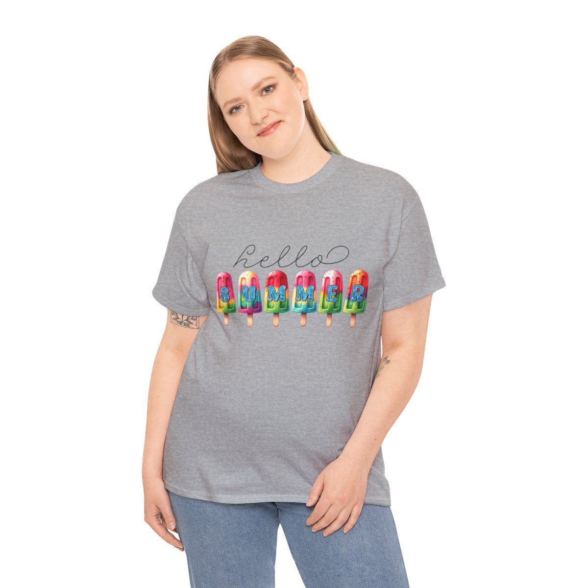Tee shirt Unisex Hello summer idée cadeau design été