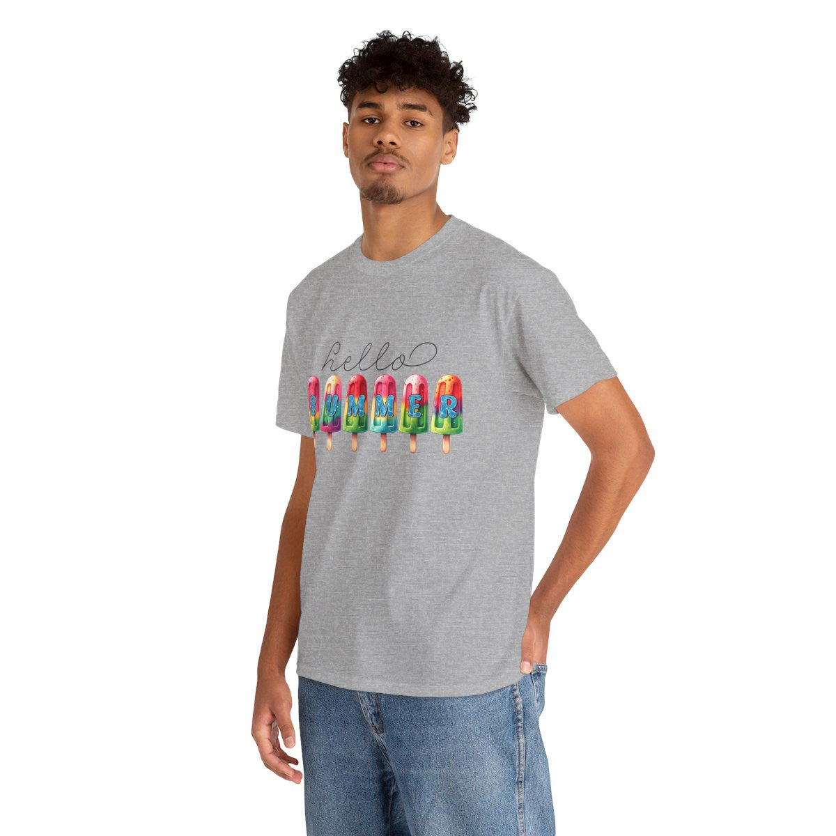 Tee shirt Unisex Hello summer idée cadeau design été