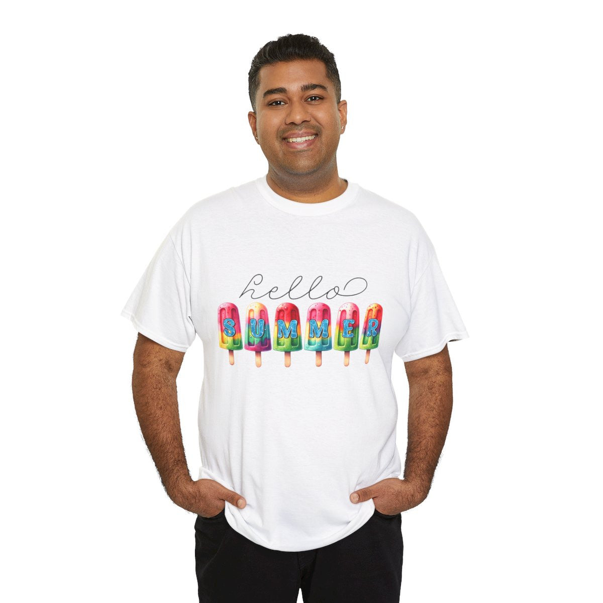 Tee shirt Unisex Hello summer idée cadeau design été