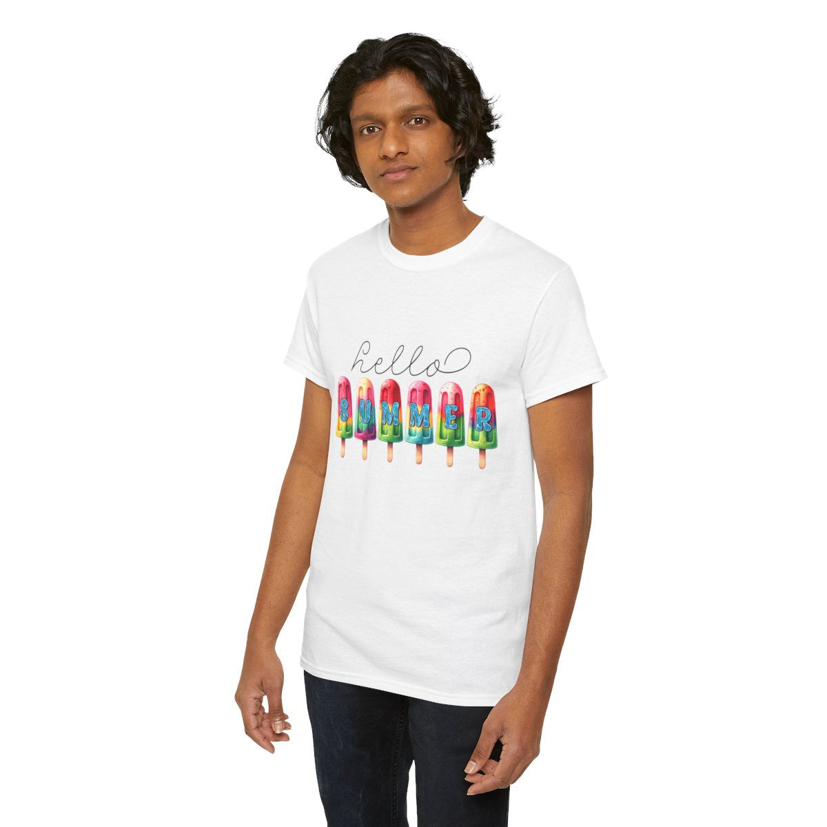 Tee shirt Unisex Hello summer idée cadeau design été