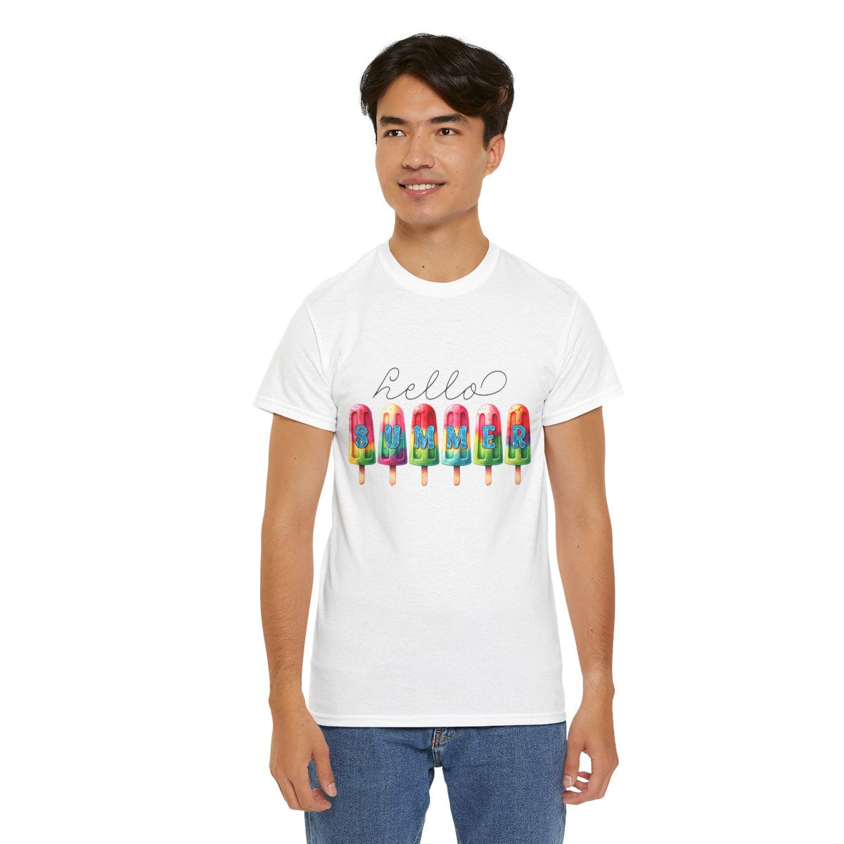 Tee shirt Unisex Hello summer idée cadeau design été