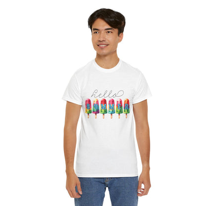 Tee shirt Unisex Hello summer idée cadeau design été
