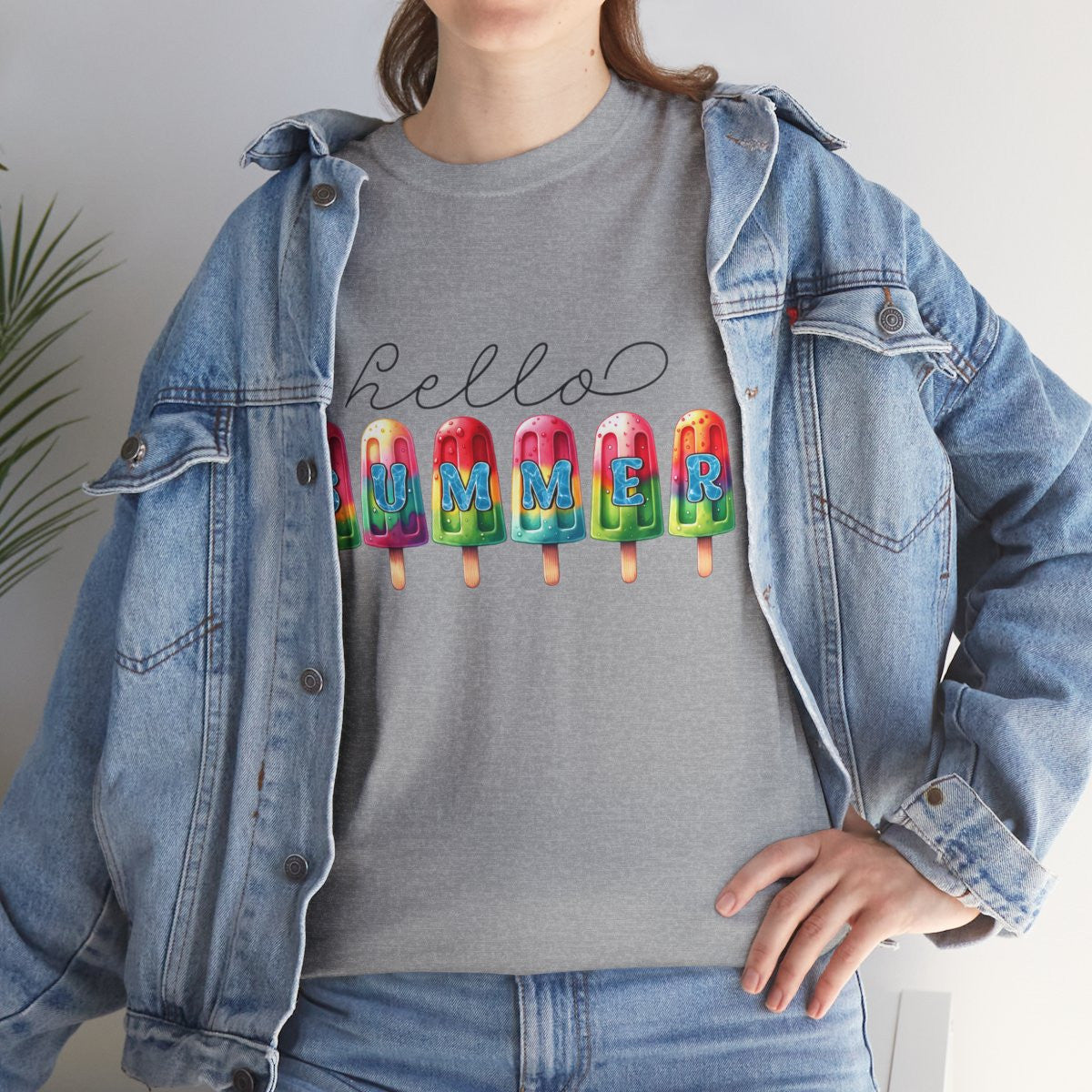 Tee shirt Unisex Hello summer idée cadeau design été