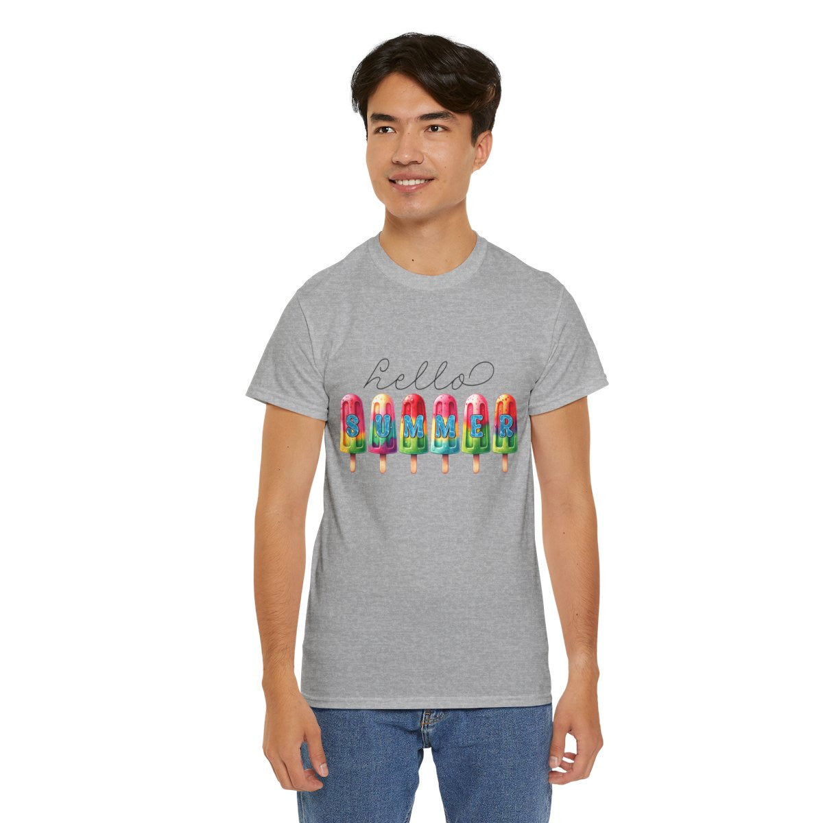 Tee shirt Unisex Hello summer idée cadeau design été