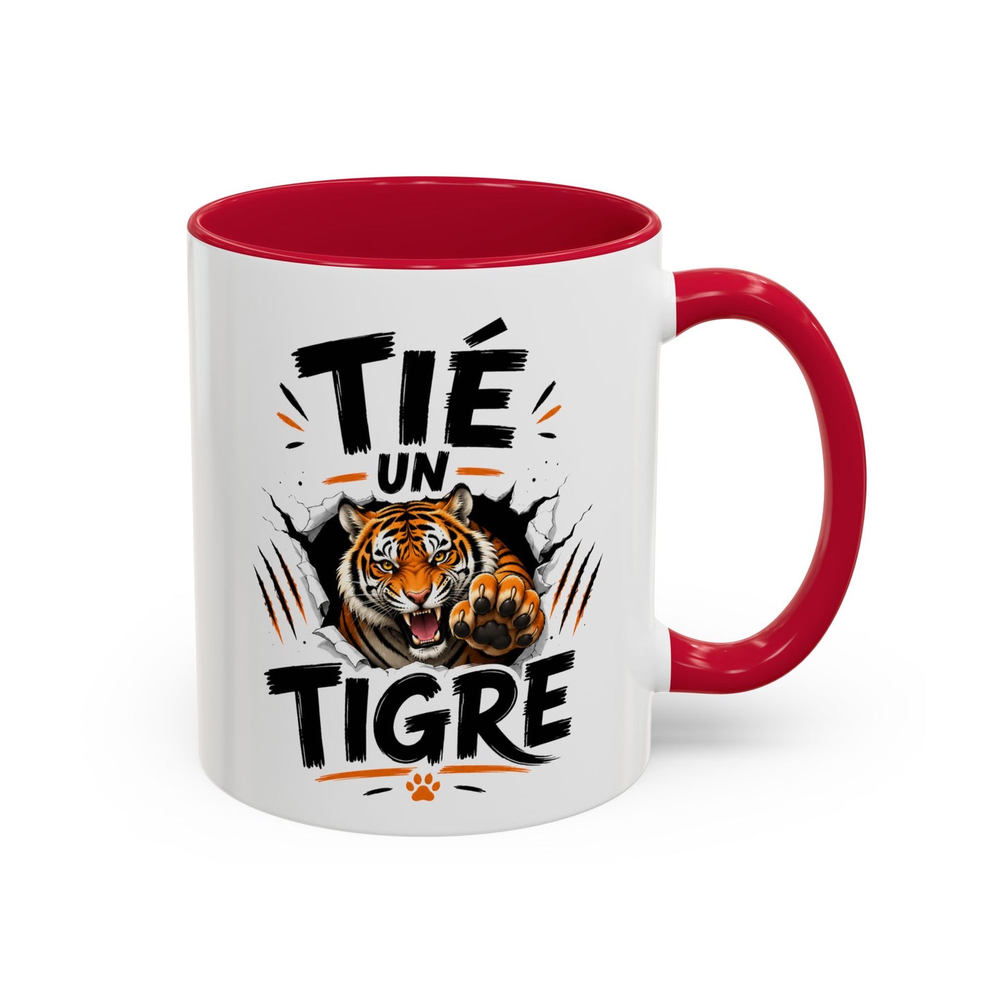 Tasse Tié Un Tigre – Mug Humour Animal Sauvage – Cadeau Original Tigre Félin 325ml