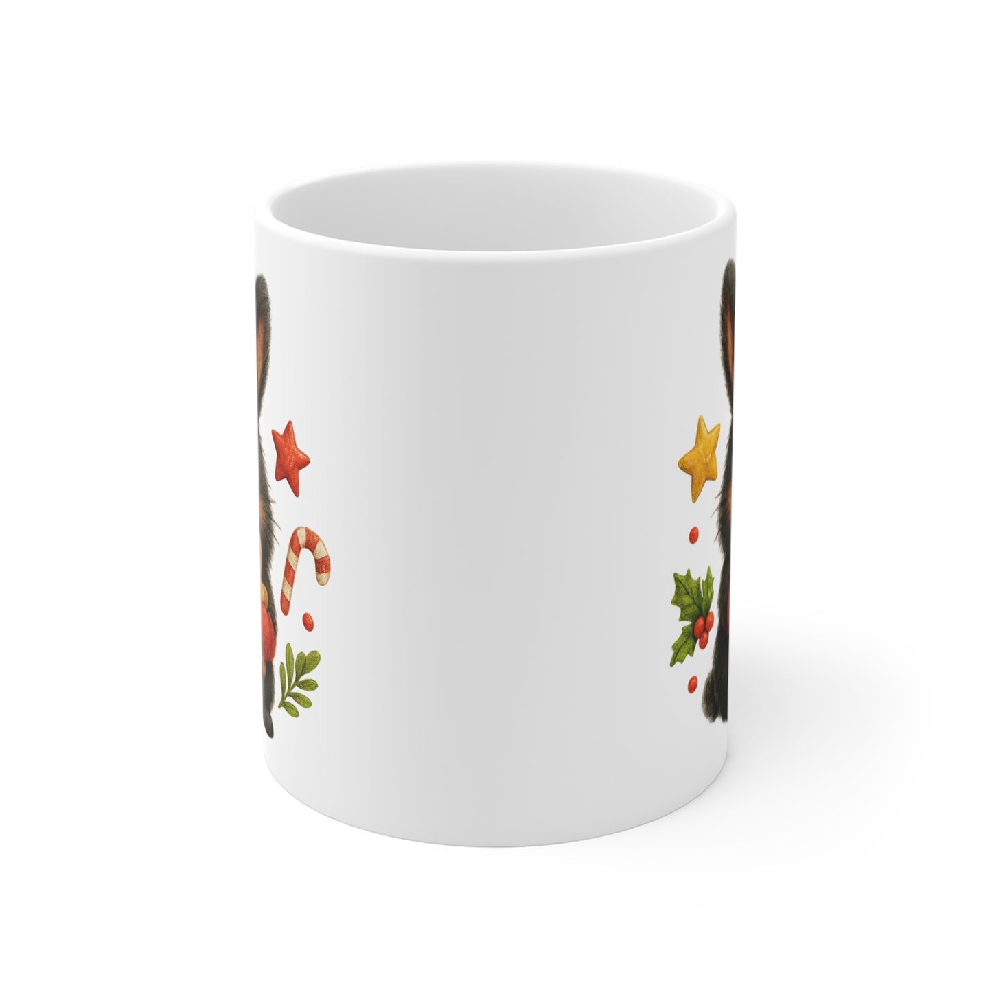 Tasse Céramique Lapin Noël Mignon – Mug Hiver Festif – Cadeau Gourmand et Doux 325 ml
