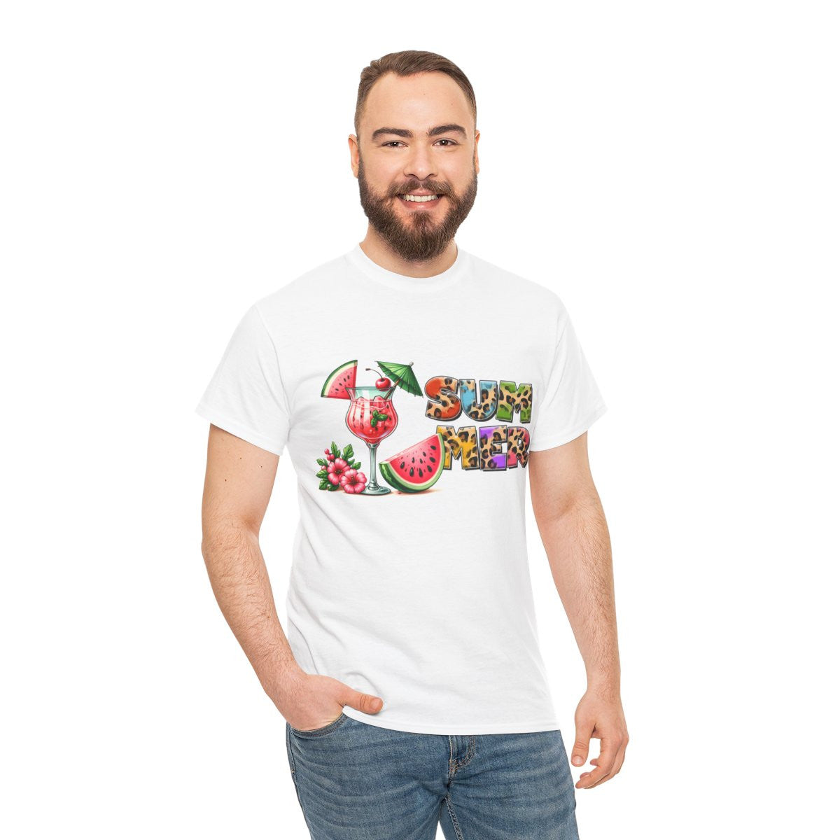 Tee shirt Unisex I love summer idée cadeau design été
