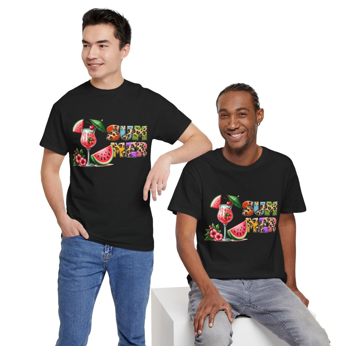 Tee shirt Unisex I love summer idée cadeau design été