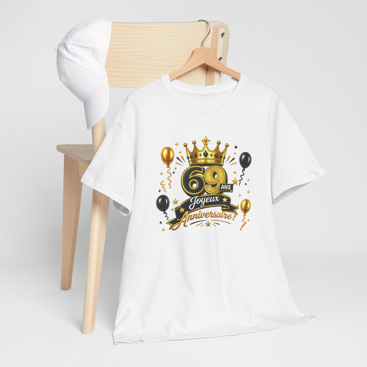 Tee Shirt Anniversaire 69 Ans Homme et Femme – Joyeux Anniversaire – Cadeau 69 Ans