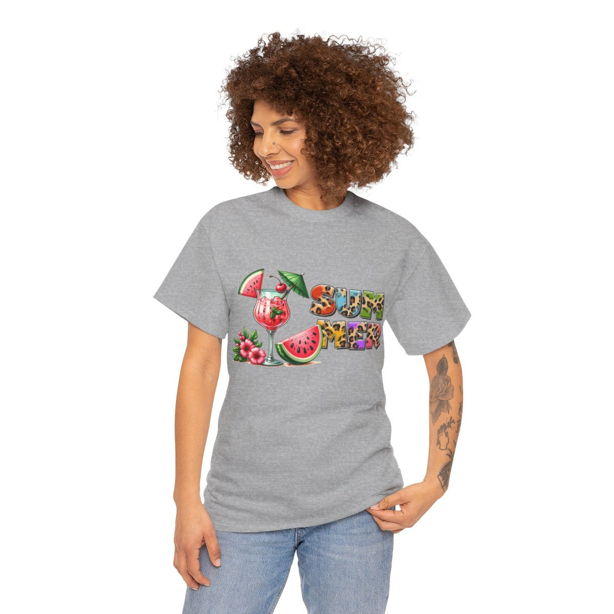 Tee shirt Unisex I love summer idée cadeau design été