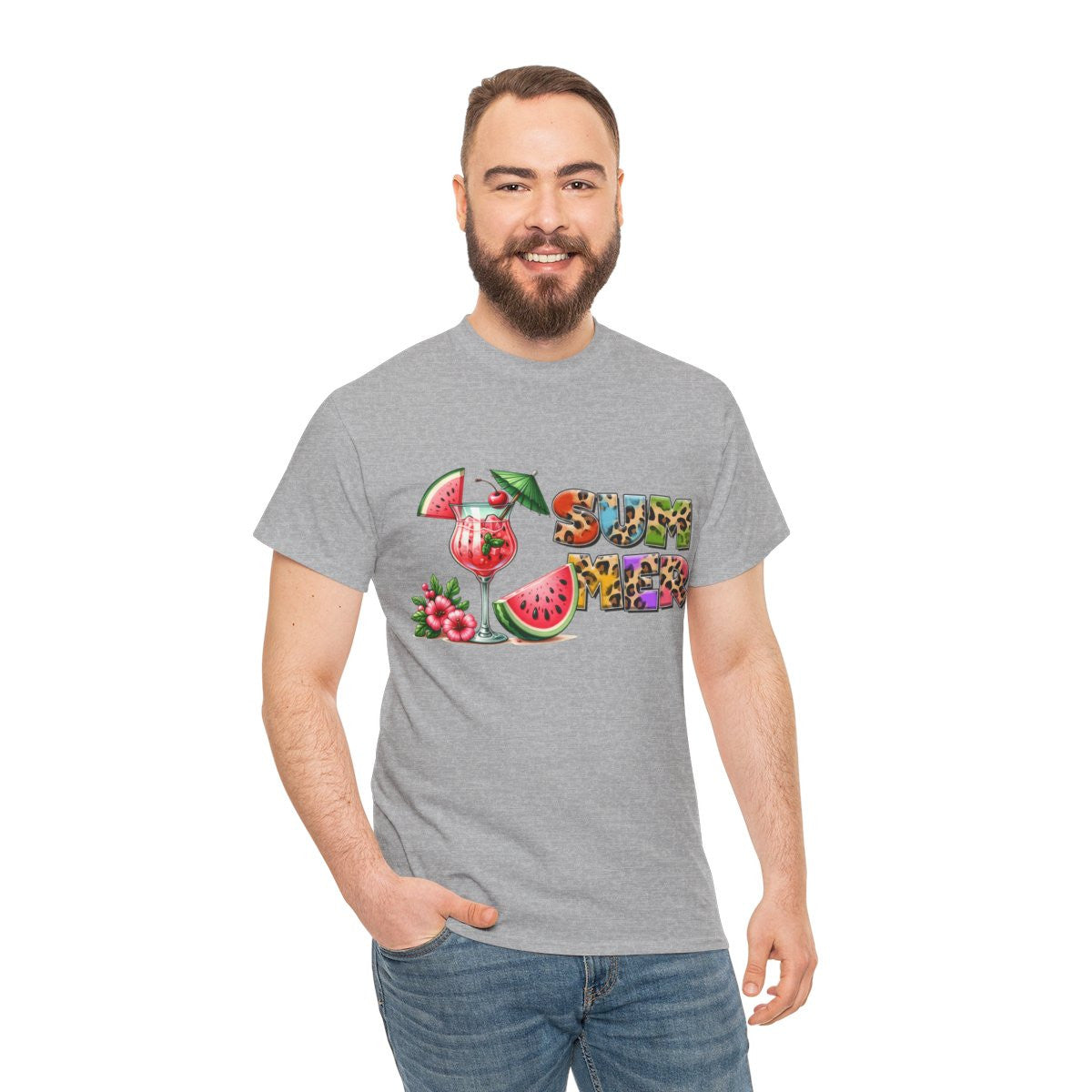 Tee shirt Unisex I love summer idée cadeau design été