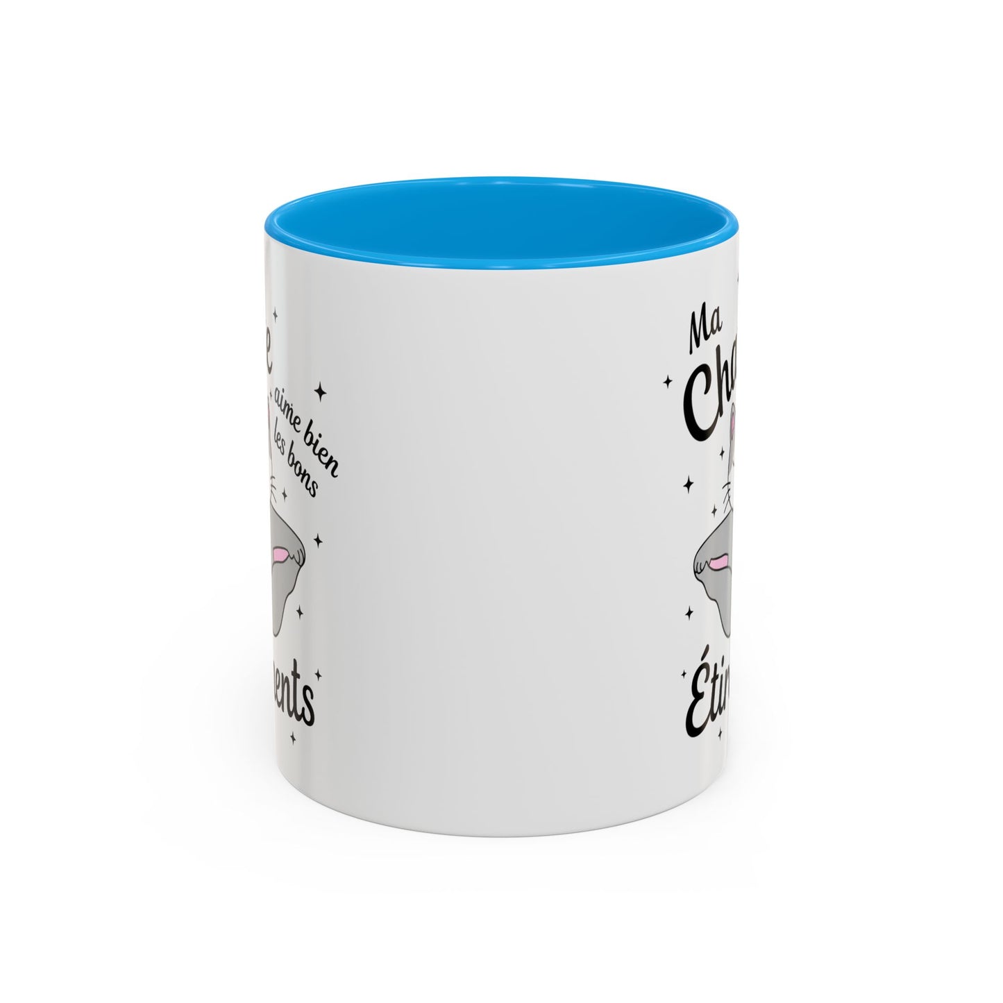 Tasse Humour Femme – Mug Drôle Chat Yoga Étirements – Cadeau Original pour Femme Amie Collègue Anniversaire 325 ml