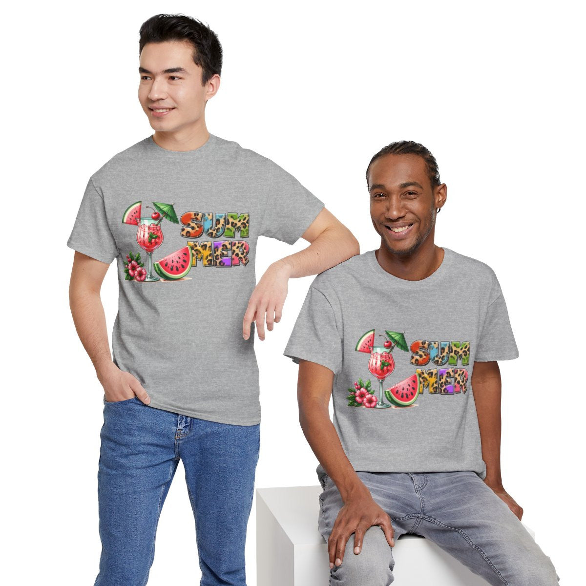 Tee shirt Unisex I love summer idée cadeau design été