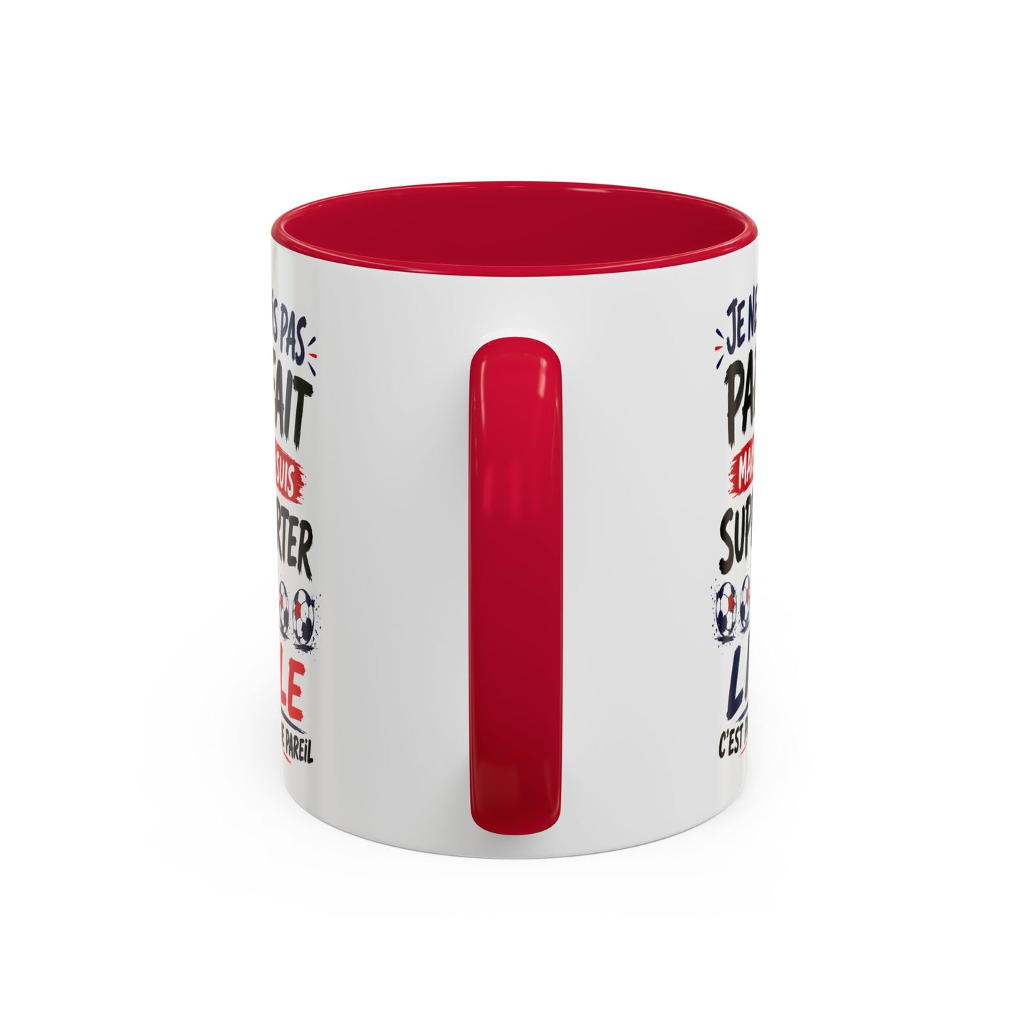 Tasse Je Ne Suis Pas Parfait Mais Je Suis Supporter de Lille – Mug Humour Football – Cadeau Homme Femme 325ml