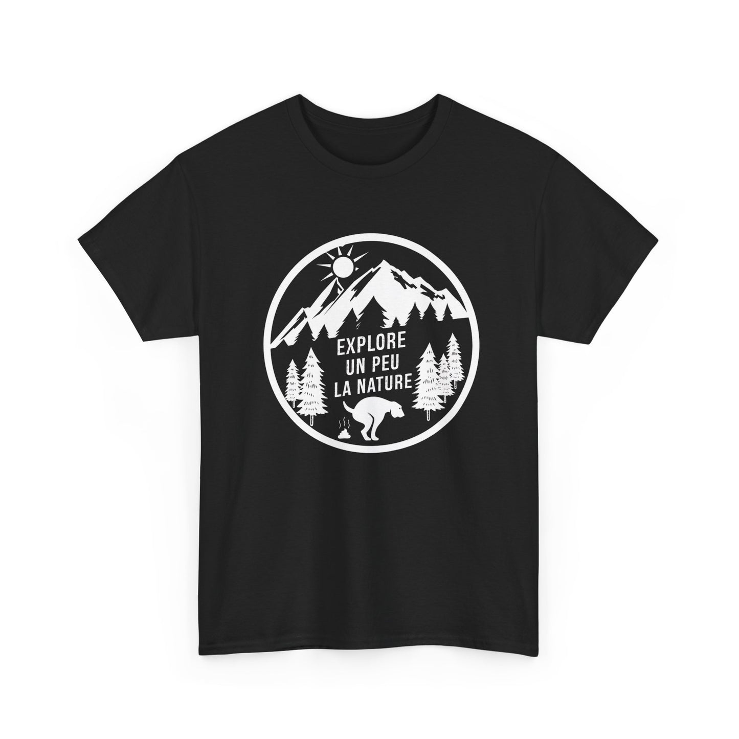 T-Shirt Chien Homme et Femme – Humour Promenade Randonnée Nature – Cadeau Propriétaire de Chien – Amoureux Animaux Plein Air
