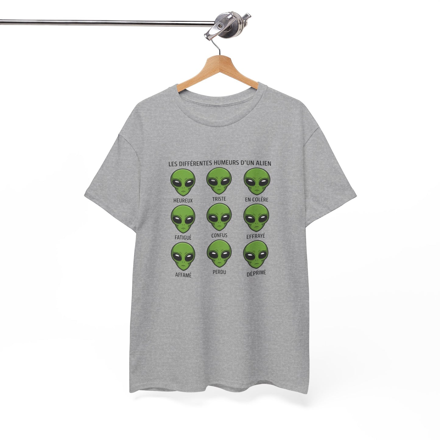 Tee Shirt Humour Alien Les différentes humeurs d’un extraterrestre – Cadeau drôle science fiction