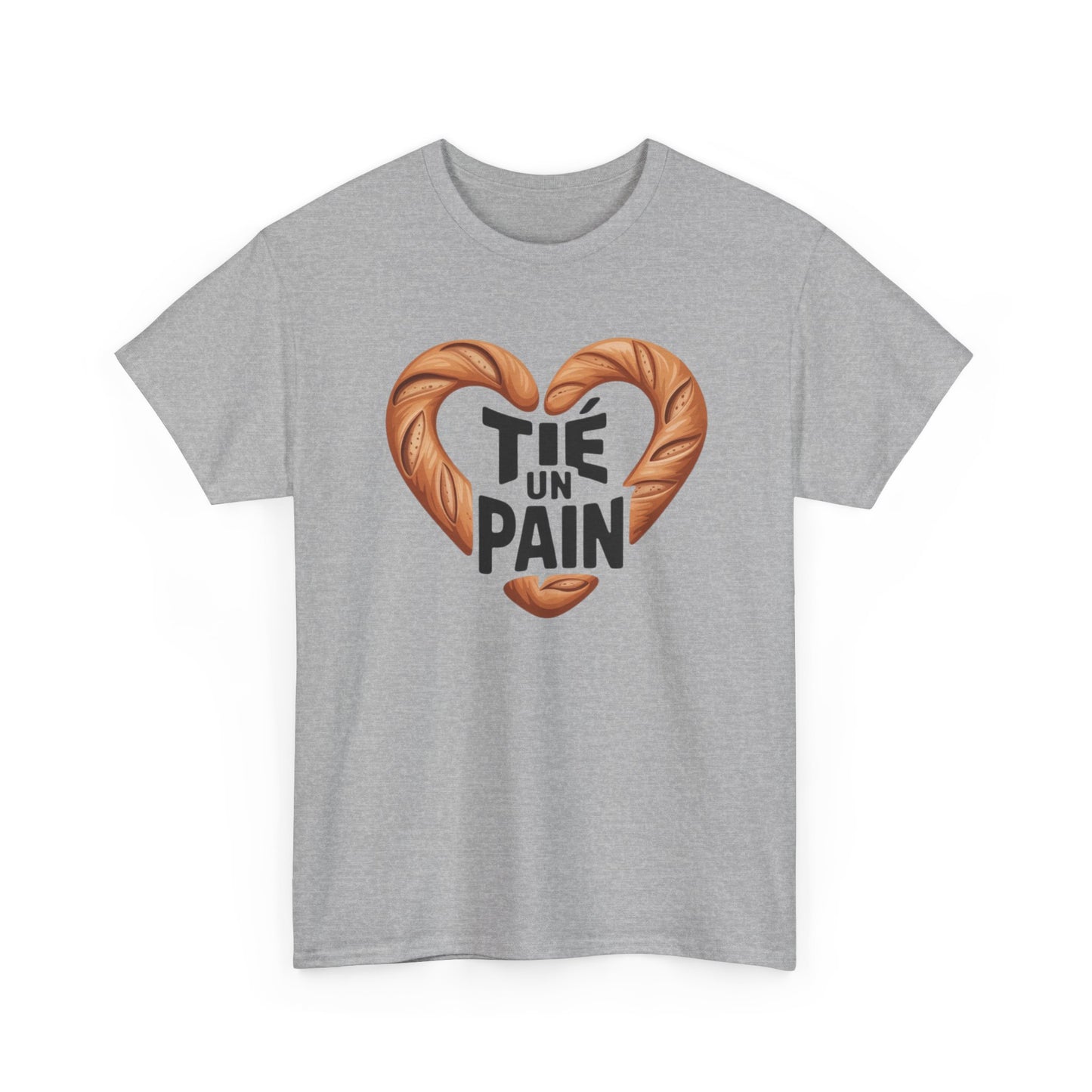 T-Shirt Humoristique Pain Homme Femme – Tee Shirt Boulangerie Drôle – Cadeau Amoureux du Pain Noir Blanc Gris