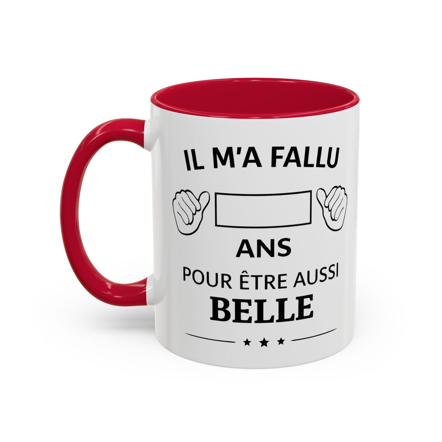 Tasse Anniversaire Personnalisable Femme 325ml – Mug Céramique Âge Prénom Cadeau Original Belle Humour
