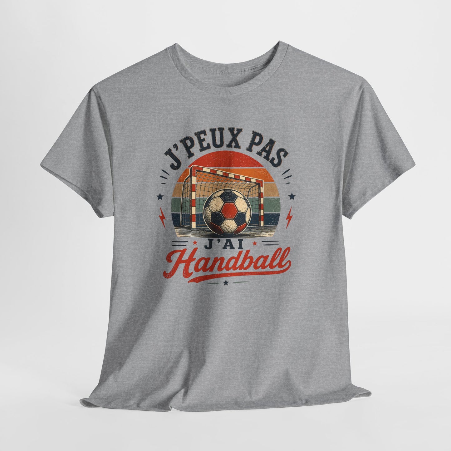 T-Shirt Handball Homme Femme – J’Peux Pas J’Ai Handball – Tee Shirt Ballon Handball Vintage Joueur Joueuse Entraînement Match Cadeau Passion Sport Collectif