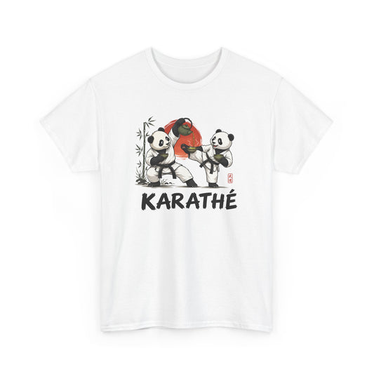 Tee Shirt Homme et Femme Panda Karaté Arts Martiaux Thé Humour Japonais Combat Sportif Original Cadeau