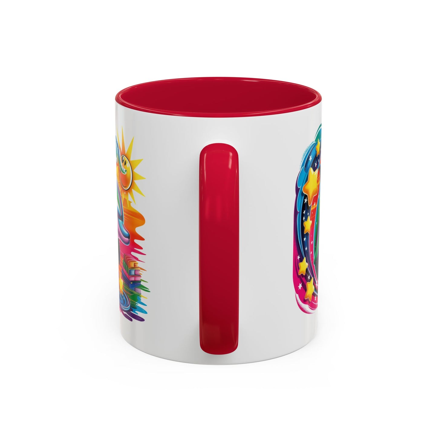 Mug Dauphin Multicolore – Tasse Design Fantaisie Océan Soleil et Étoiles – Cadeau Original 325ml