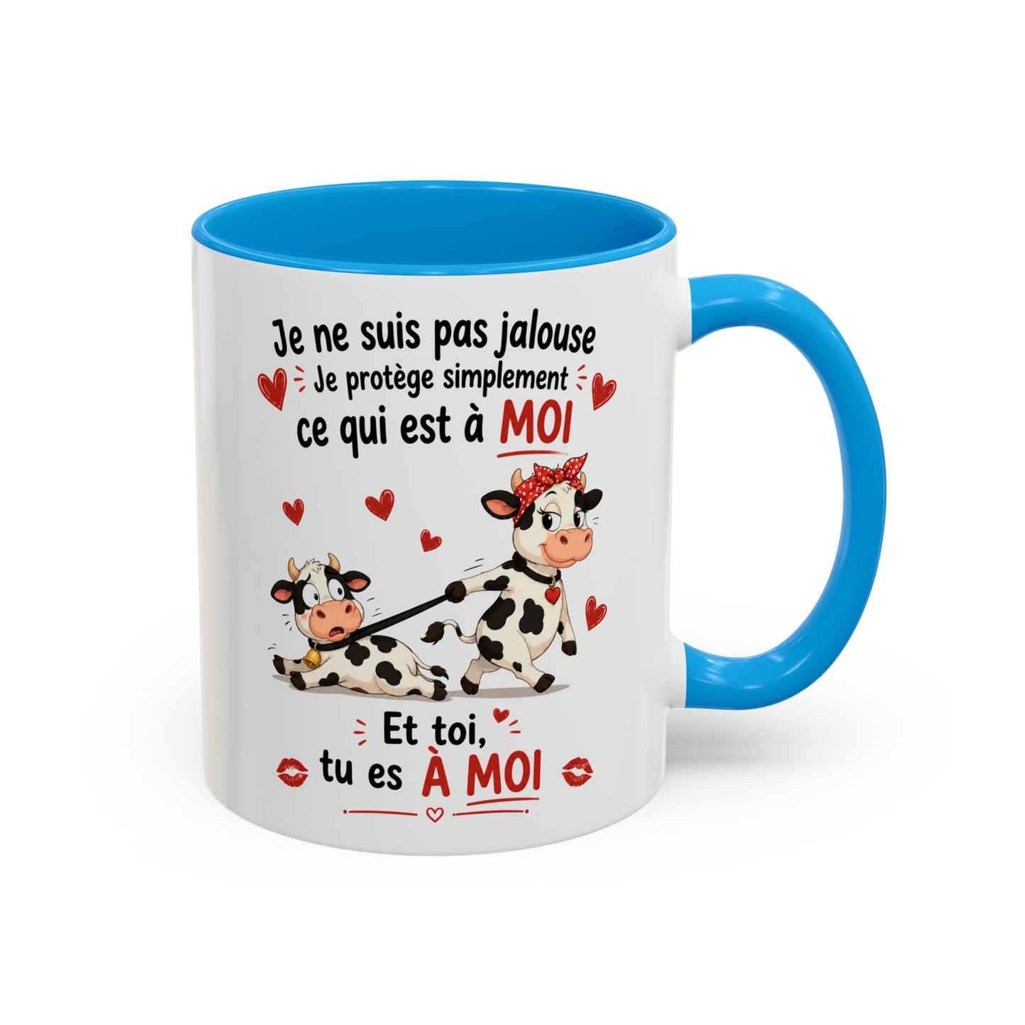 Tasse Vache Couple Humour – Mug Animaux Amoureux Drôle – Cadeau Couple Original 325ml