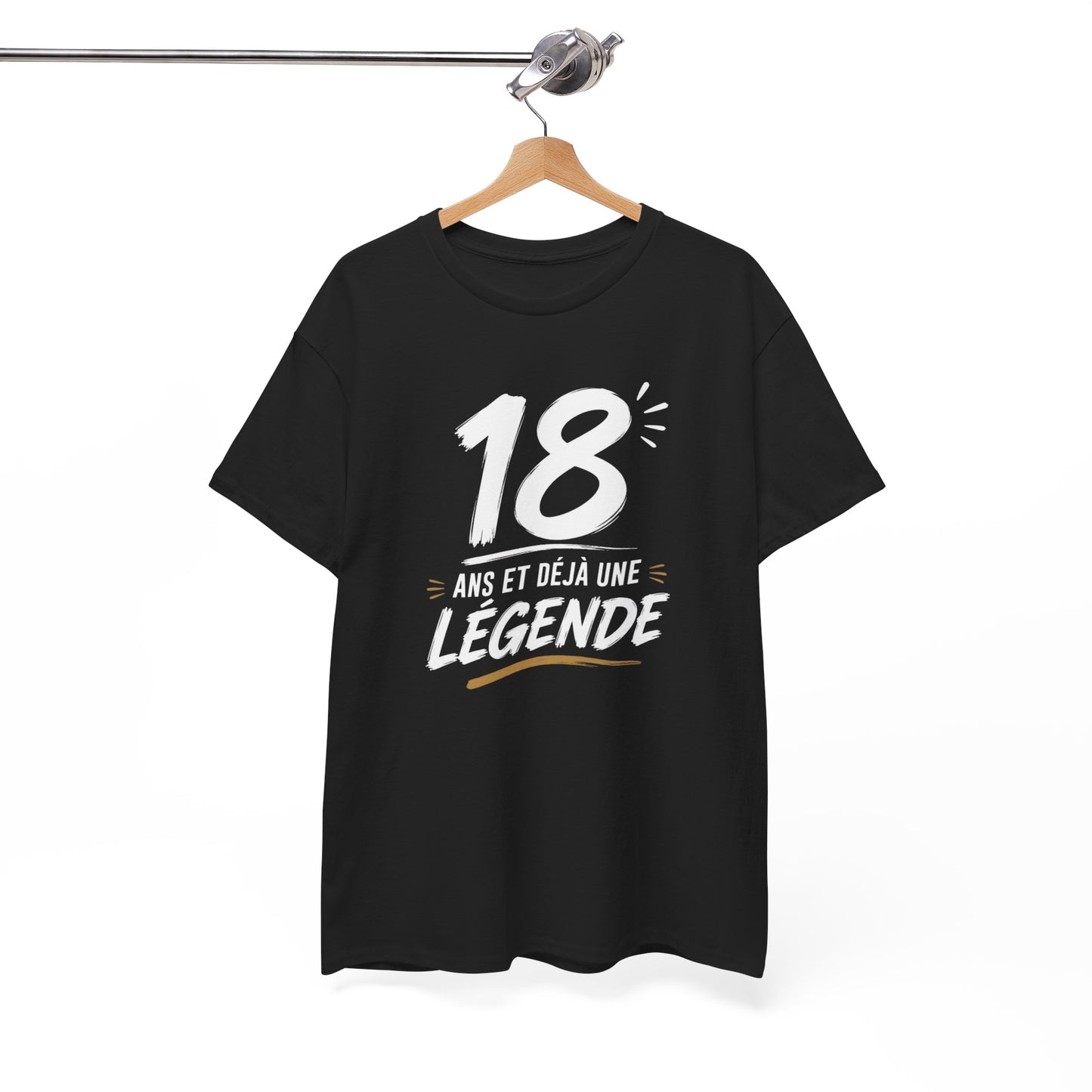 Tee-Shirt 18 Ans Homme et Femme – Cadeau Anniversaire 18ème Original – Idée Cadeau Majorité Jeune Adulte Humour