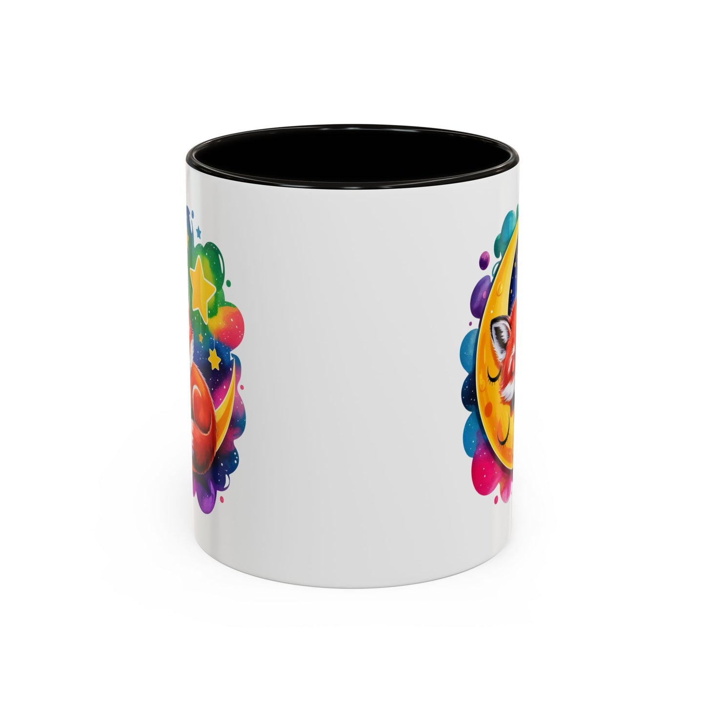 Mug Renard sur la Lune – Tasse Nuit Étoilée Kawaii – Cadeau Mignon et Relaxant – Céramique 325ml