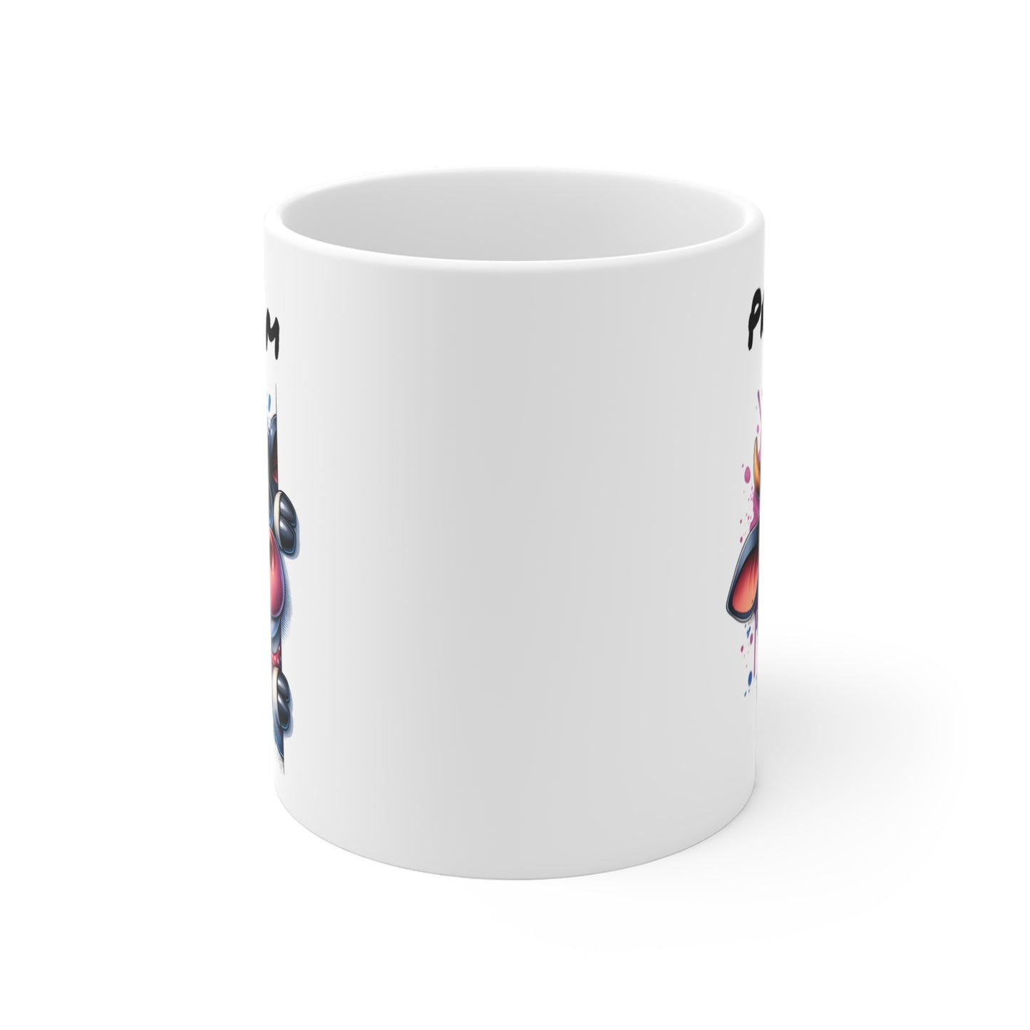Tasse Personnalisable Vache Tachetée – Mug Prénom Illustration Colorée – Cadeau Animal Ferme Adorable 325ml