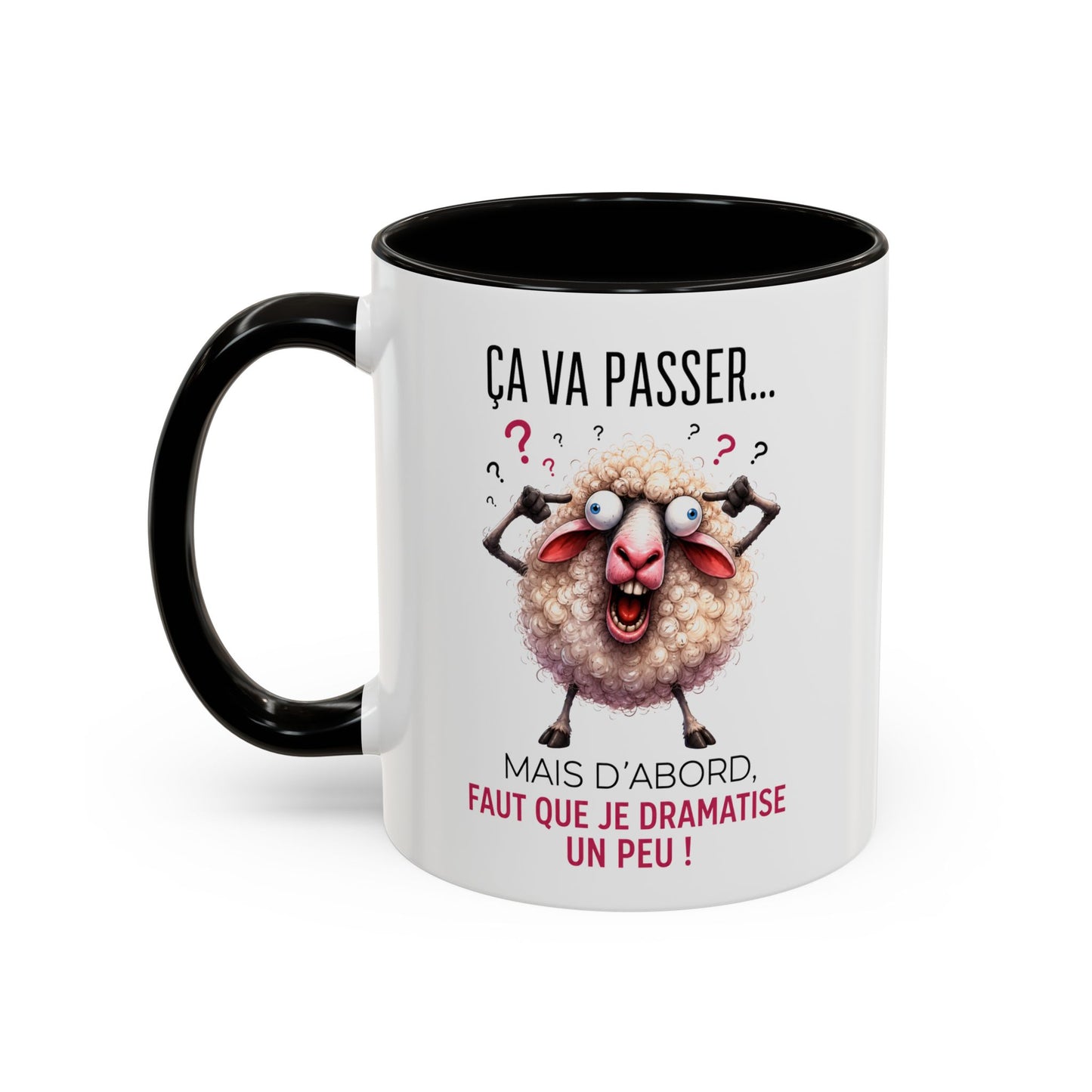 Tasse Ça Va Passer Mais D’Abord Faut Que Je Dramatise Un Peu – Mug Humour Mouton Drôle – Cadeau Homme Femme 325ml