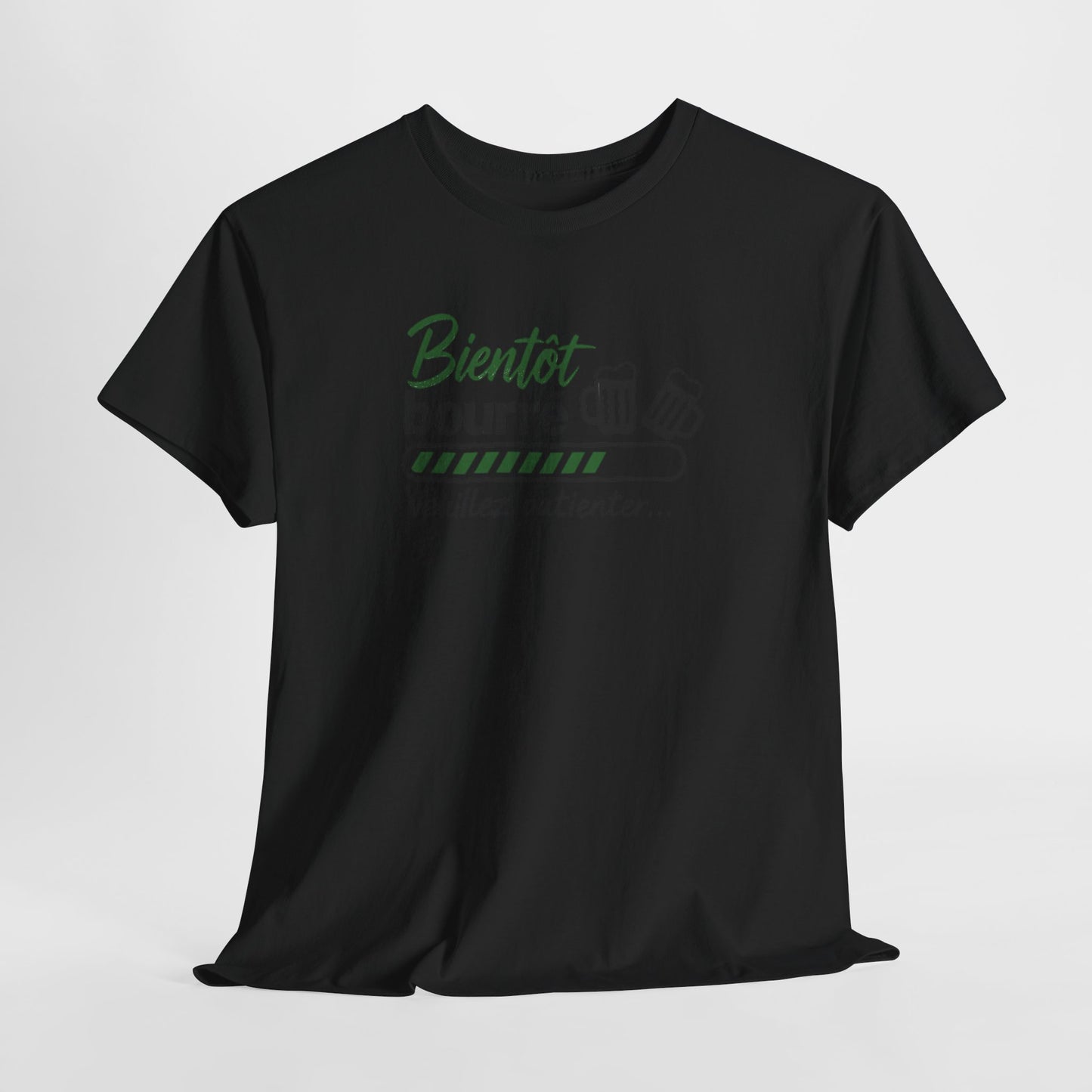 T-Shirt Humour Apéro Homme Femme – Tee Shirt Bientôt Prêt Apéro – Cadeau Drôle Soirée Bière Noir Blanc Gris